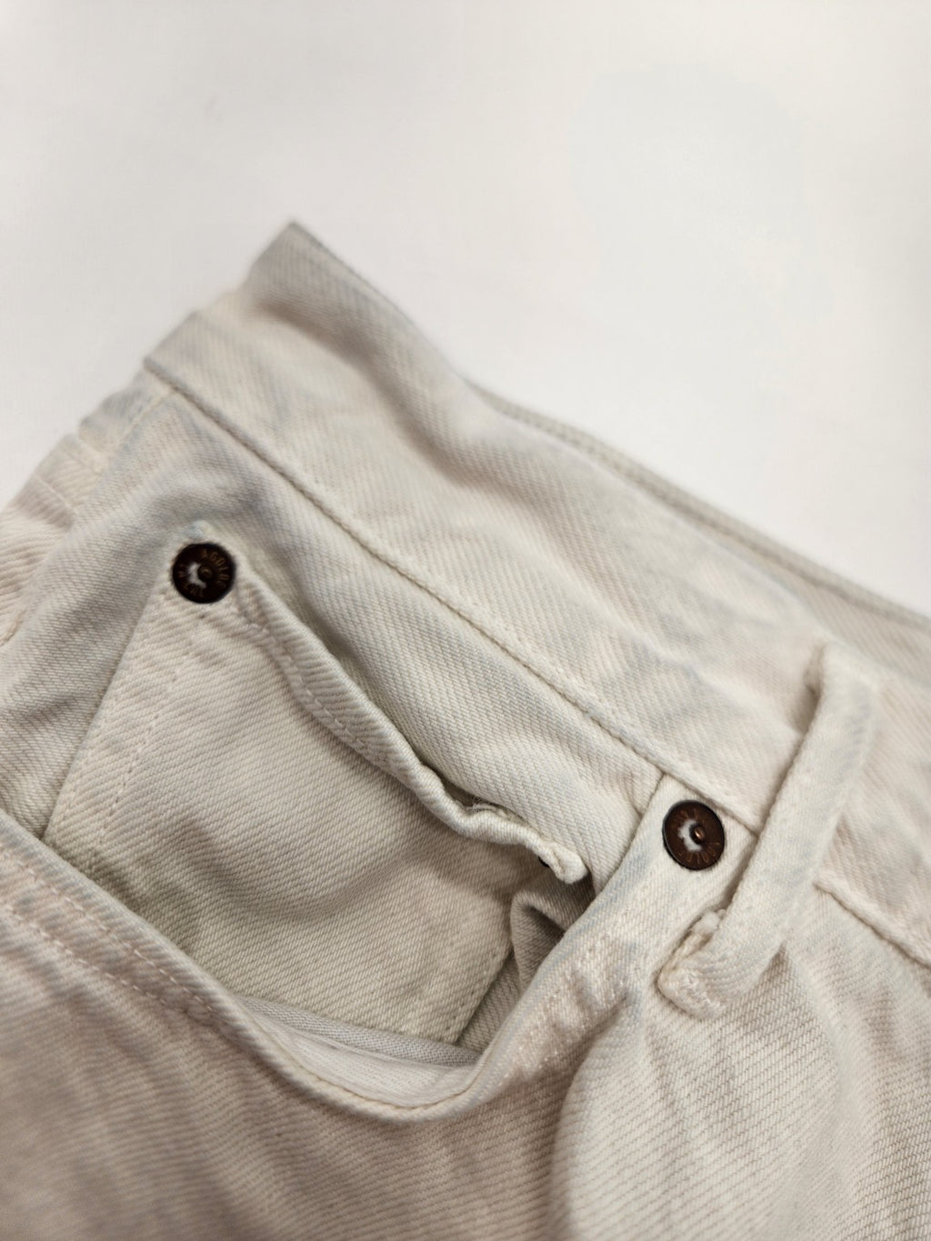 AGOLDE Women's High Rise Straight Leg Raw Hem Jeans Ivory Size 28