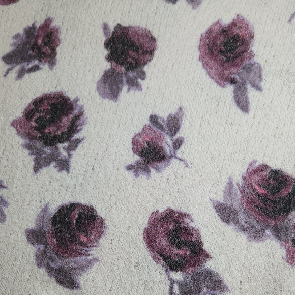 Kate Spade New York Floral Fuzzy Knit Sweater Women's XL