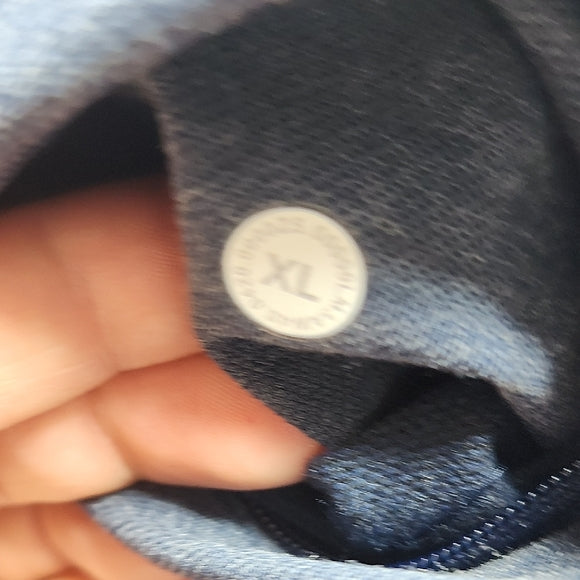 Lululemon Men's Snap Front Long Sleeve Shirt Heathered Navy XL