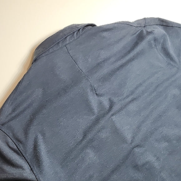 Lululemon Men's Snap Front Long Sleeve Shirt Heathered Navy XL