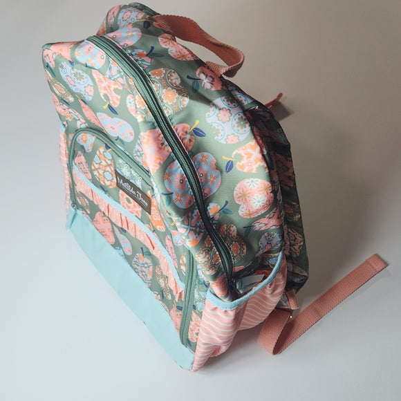 Matilda Jane Girls Floral Backpack Green Coral Ruffle