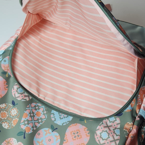 Matilda Jane Girls Floral Backpack Green Coral Ruffle