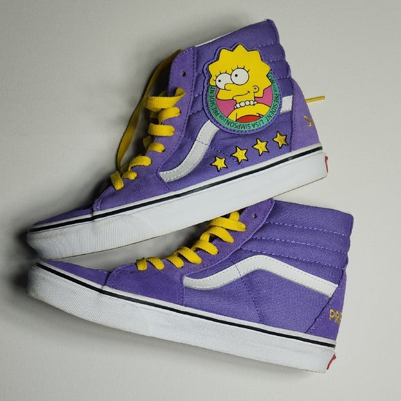 Vans x The Simpsons Lisa Simpson for President Sk8-Hi Shoes Women's 8