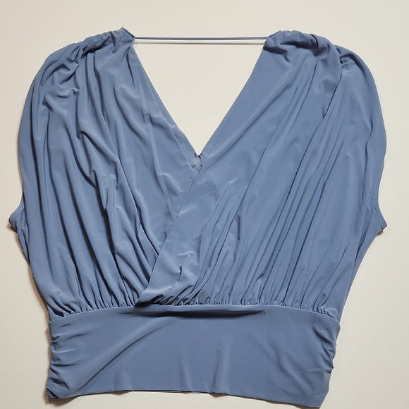 White House Black Market Banded Bottom Surplice Top Women's XL NWT